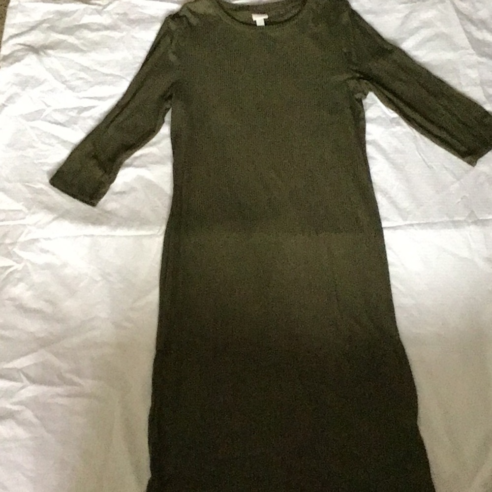 Olive green long skirt